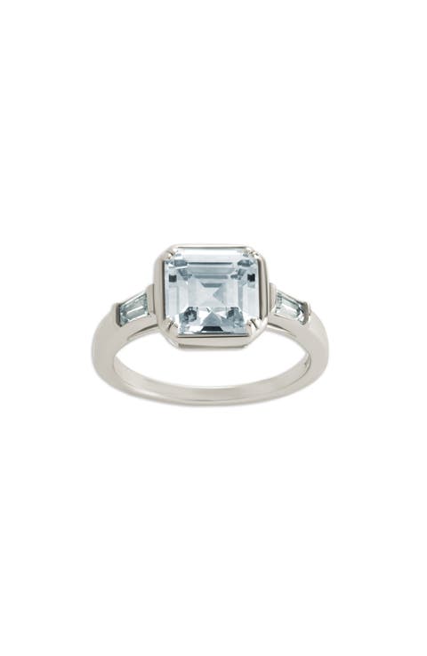 Asscher-Cut Cubic Zirconia Ring