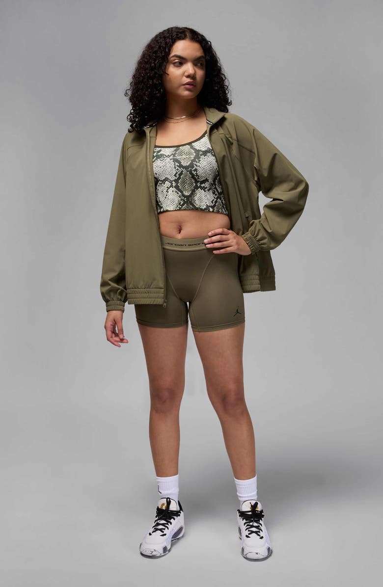 Jordan Leak Protection Period Bike Shorts, Alternate, color, Medium Olive