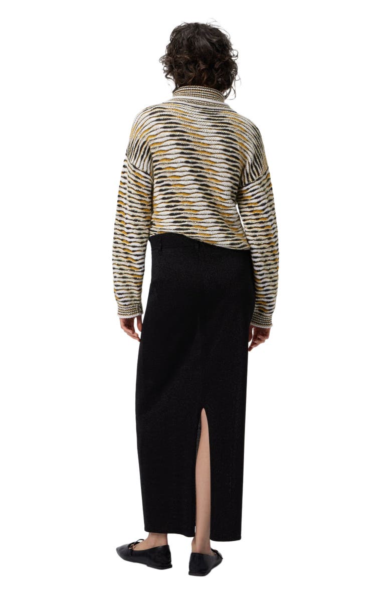 Missoni Long Skirt With Slit, Alternate, color, Black
