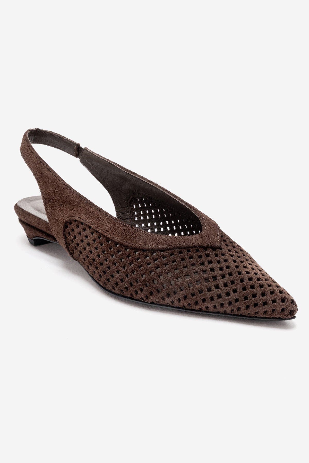 Lieve Leather Slingback Pump, Alternate, color, Brown Suede