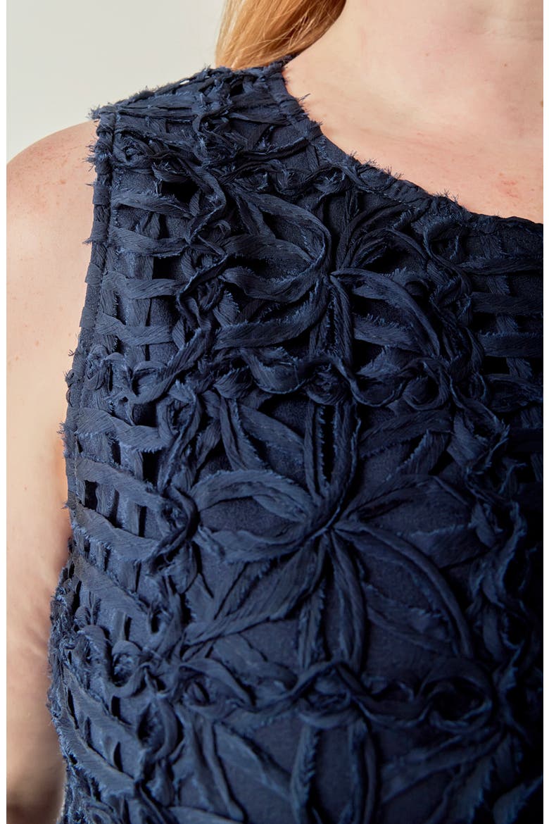 Textured Sleeveless Maxi Dress, Alternate, color, NAVY
