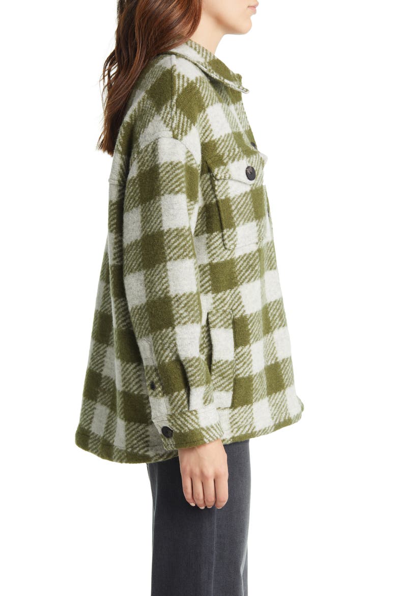 Fenix Check Wool Blend Shirt Jacket, Alternate, color, SYCAMORE GRN/CREAM