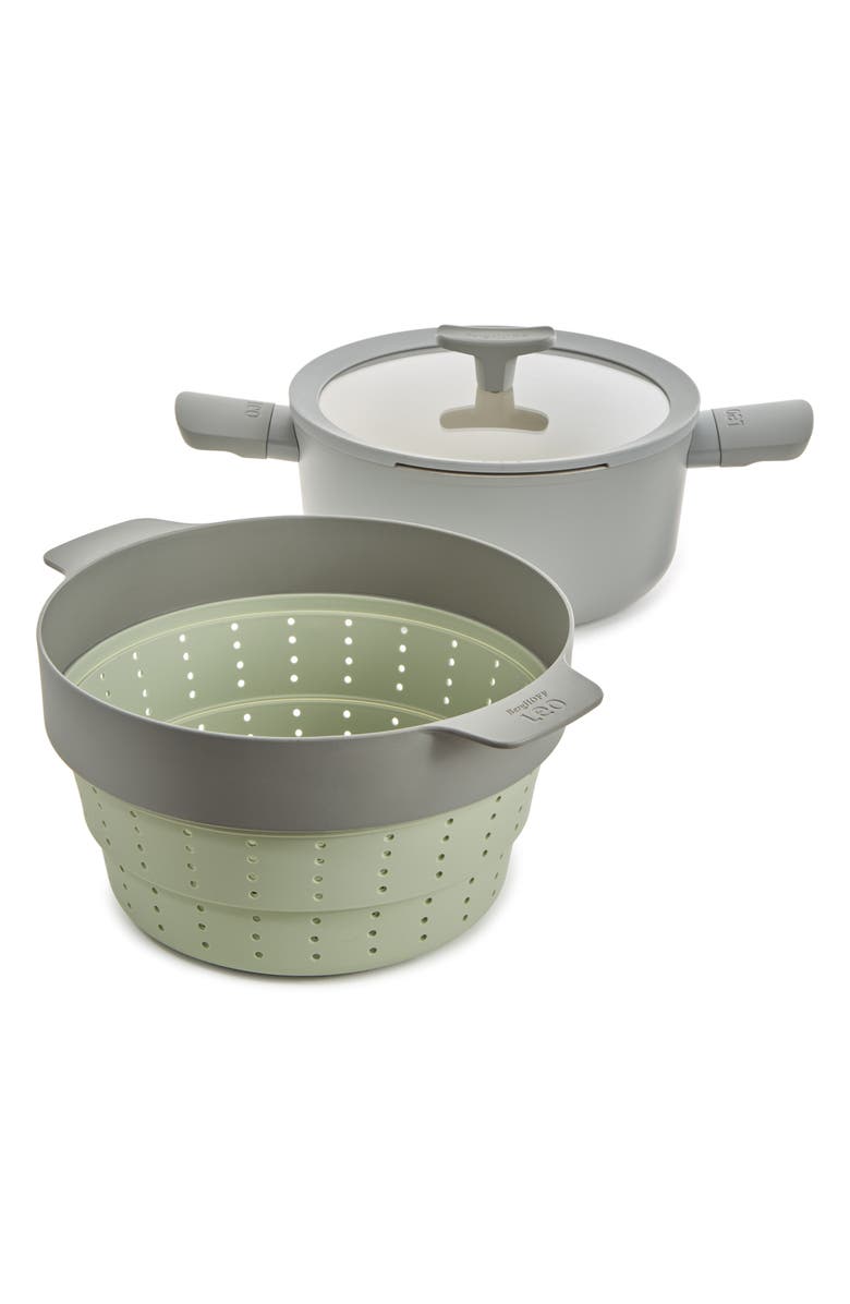 BergHOFF Leo Balance 3-Piece Steamer Set, Alternate, color, Moon Mist