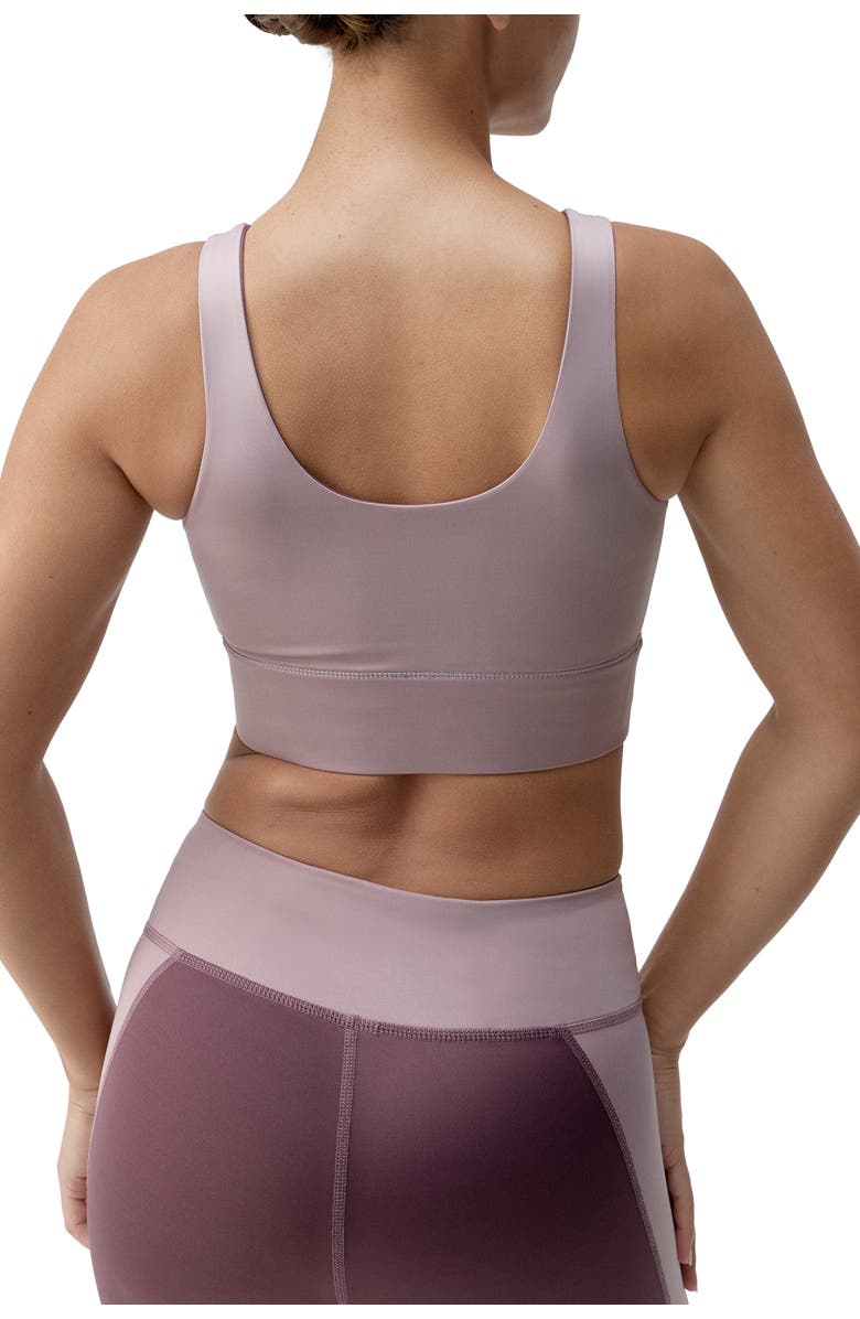 Born Living Yoga Maiko Medium Support Performance Sport Top, Alternate, color, Tuscany/Deep Rose