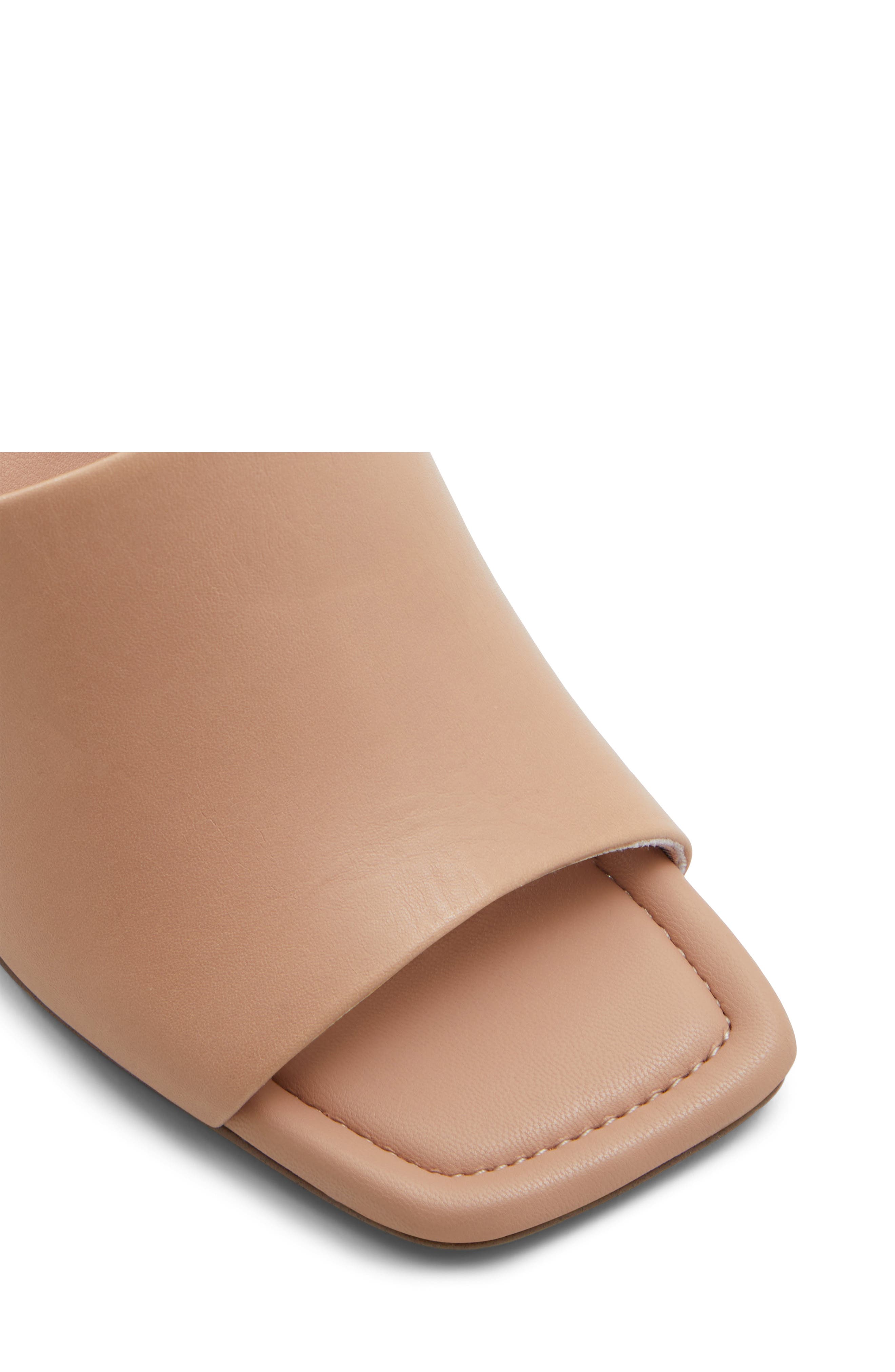 ALDO Meshka Block Heel Slide Sandal, Alternate, color, Other Medium Beige