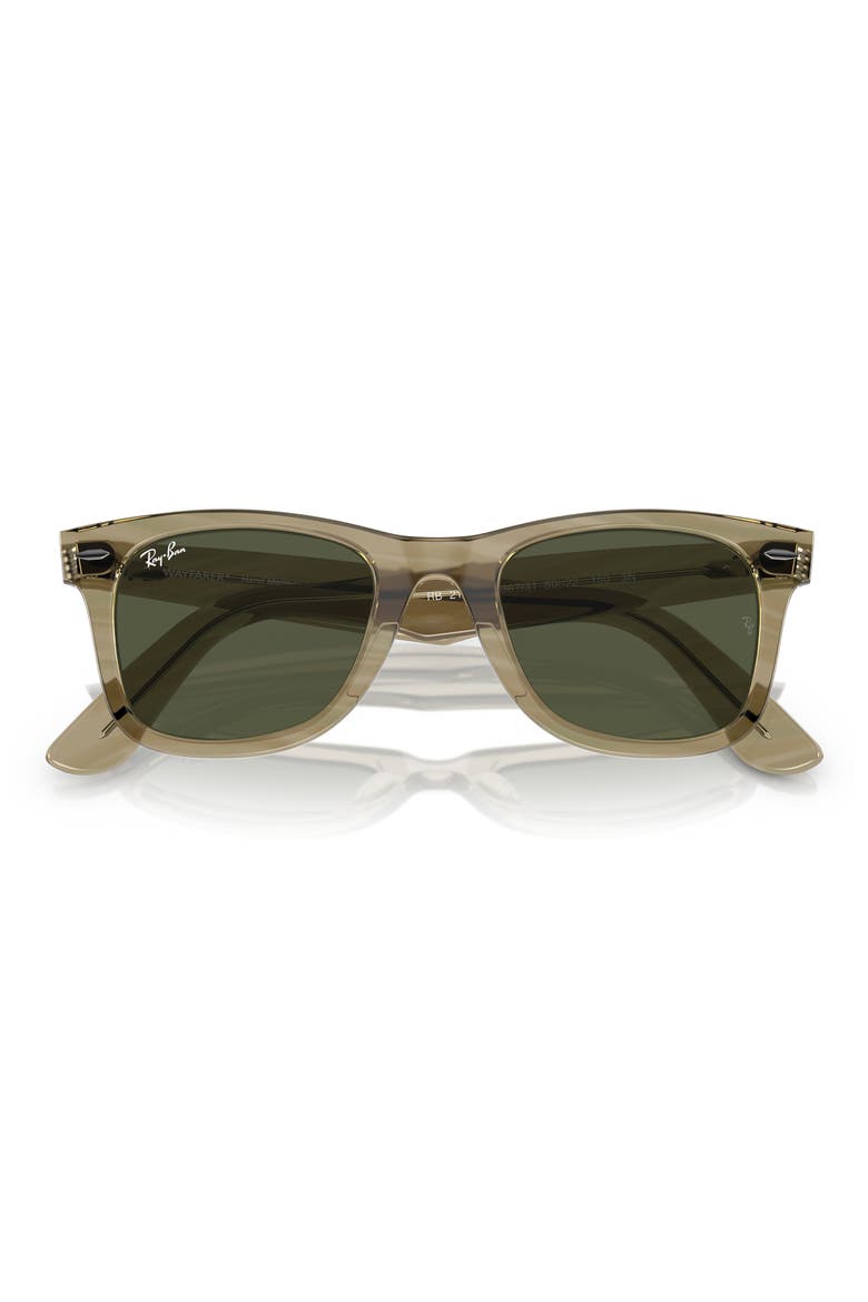 52mm Square Sunglasses, Alternate, color, GREY/ GREEN