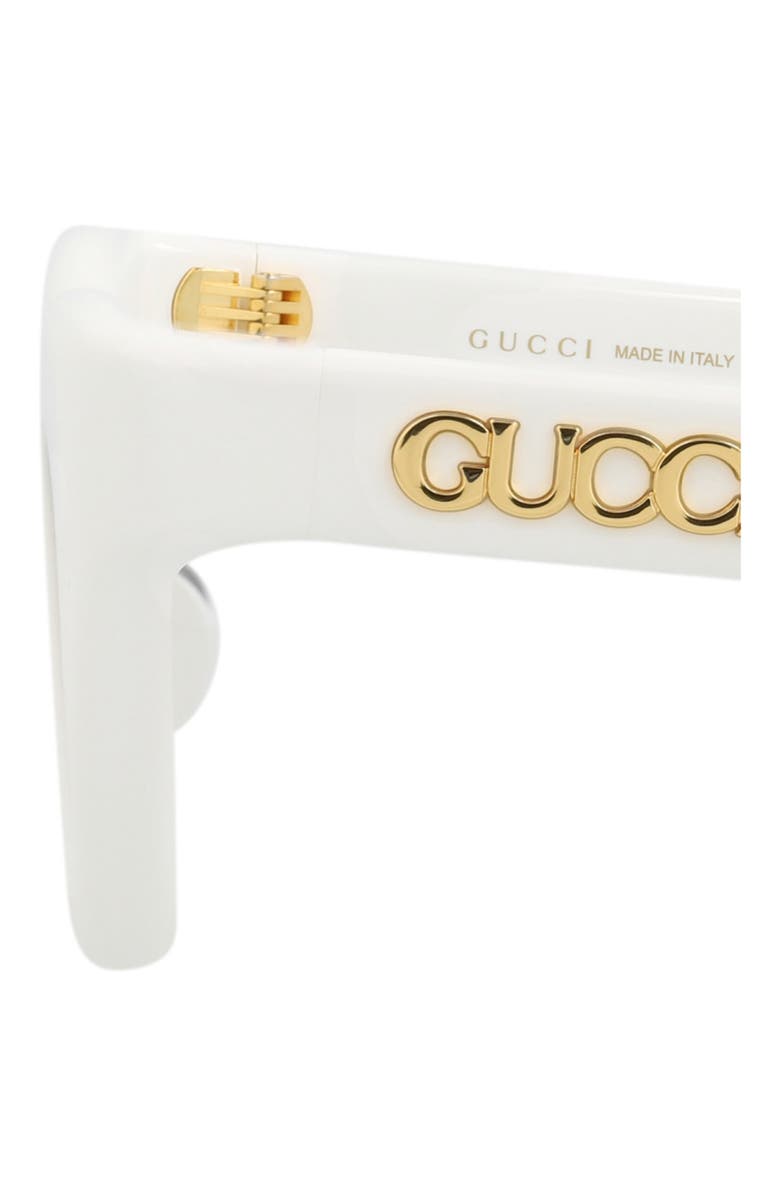 Gucci Novelty Sunglasses, Alternate, color, White White Grey