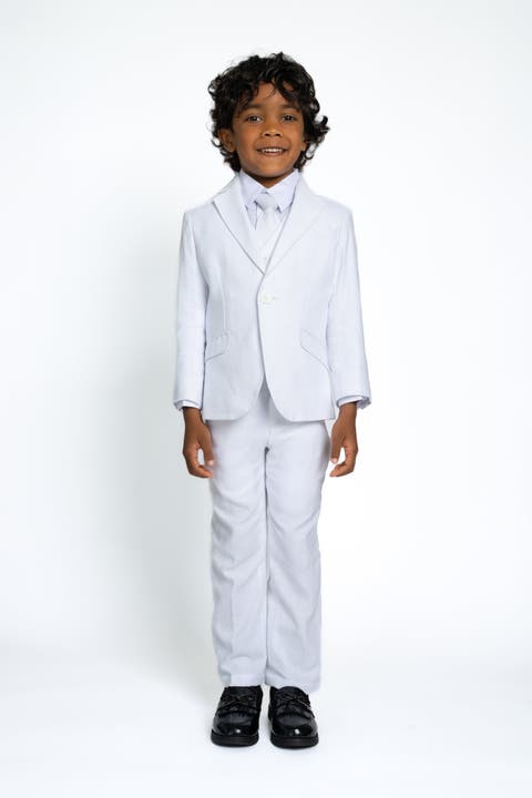 Kids' Oasis 5-Piece Slim Fit Linen Suit (Baby, Toddler, Little Kid & Big Kid)