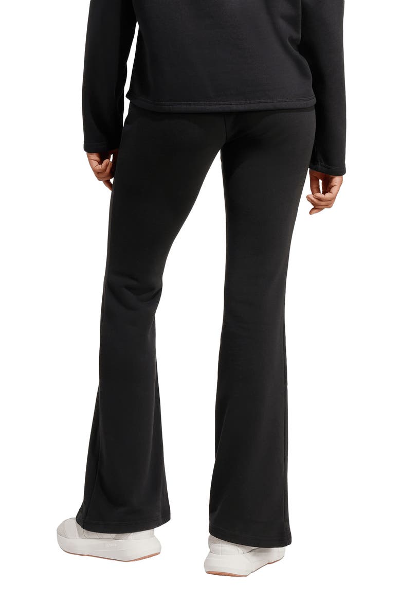 Seasonal Essentials French Terry Flared Pants, Alternate, color, BLACK