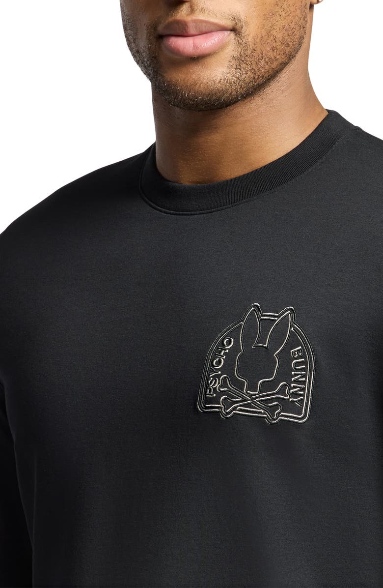 Psycho Bunny Melbourne Embroidered Cotton & Modal Blend Crewneck Sweatshirt, Alternate, color, 