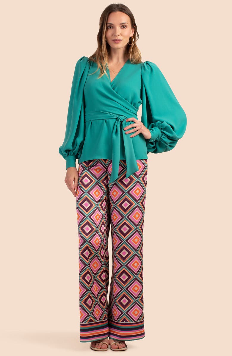 Trina Turk Aquatic Wrap Top, Alternate, color,