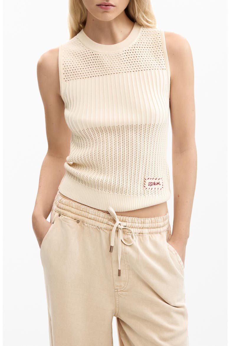 Sleeveless Sweater, Main, color, OFF WHITE