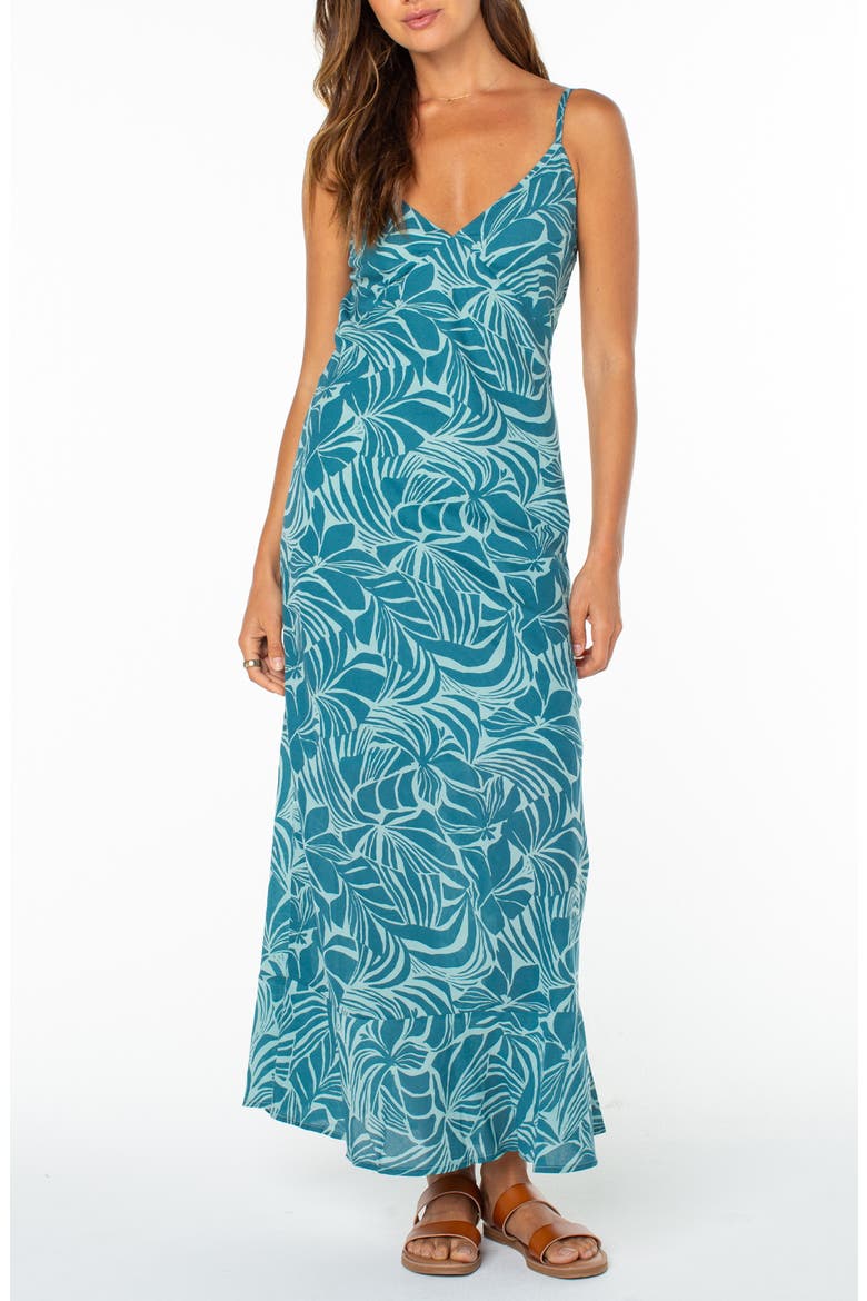 Paradise Floral Cotton Maxi Sundress, Main, color, DRAGONFLY
