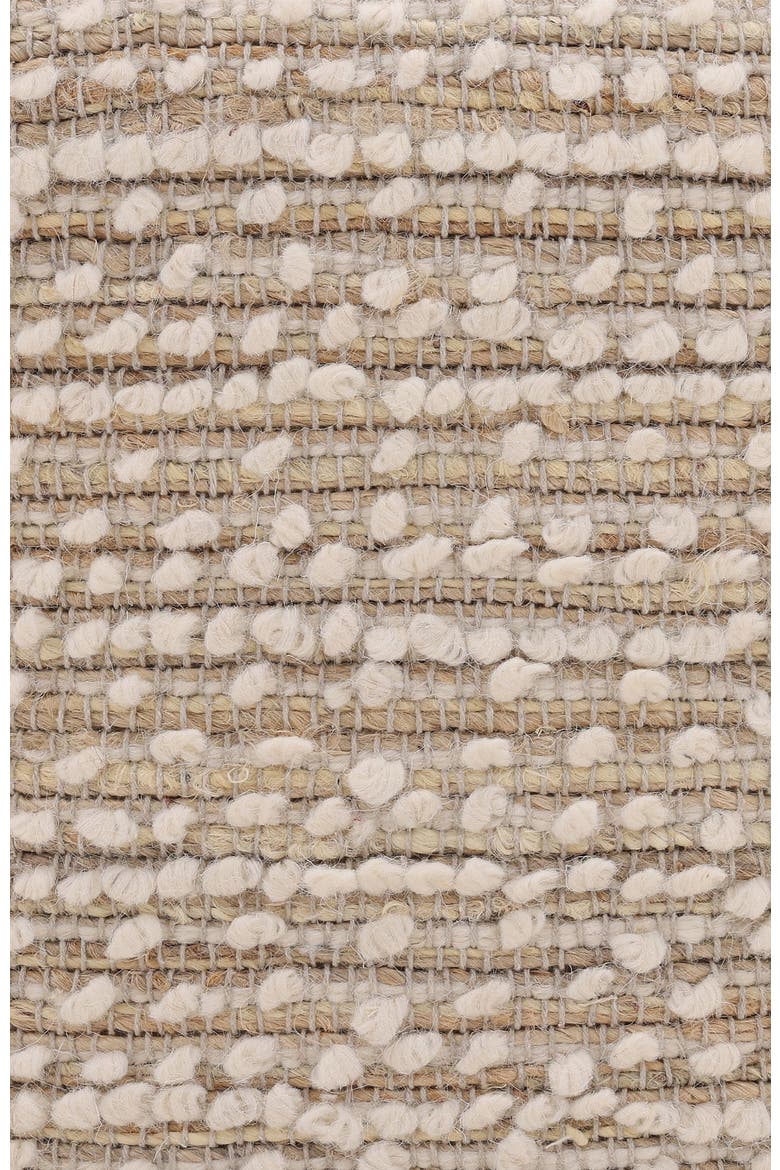 Ysella Wool & Jute Pouf, Alternate, color, Ivory