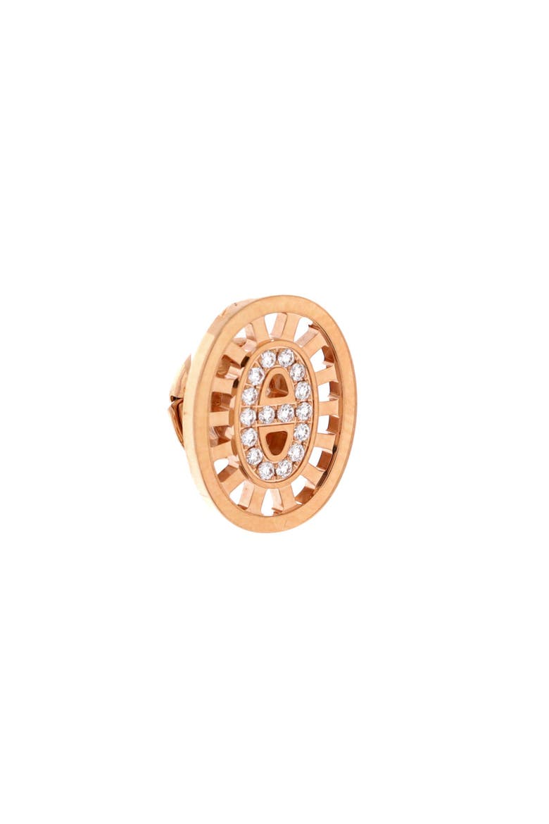 Chaine D'Ancre Divine Stud Earrings 18K Rose Gold with Diamonds Small, Alternate, color, Rose Gold