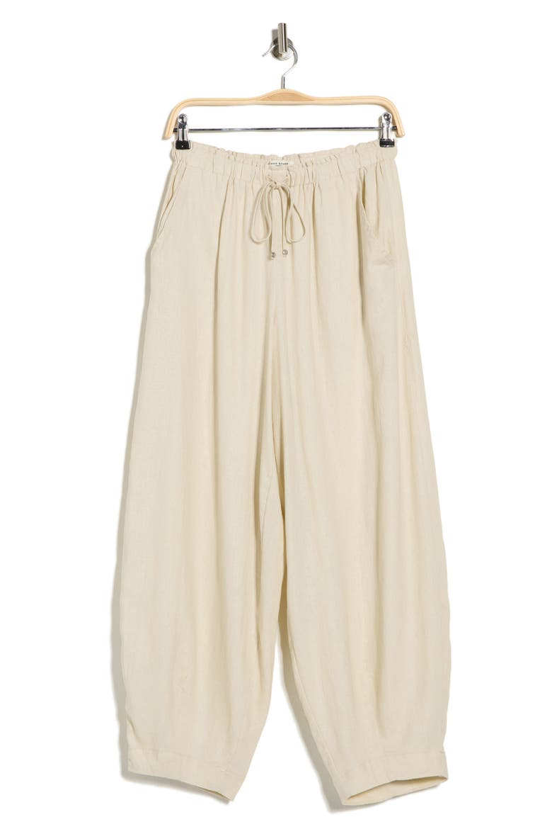 Harem Linen Blend Pants, Alternate, color, NATURAL