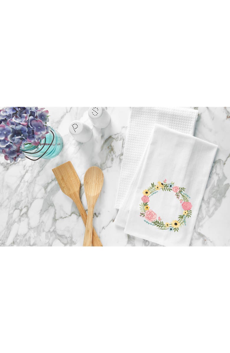 C&F Home Spring Bloom Wreath Towel, Alternate, color, Green