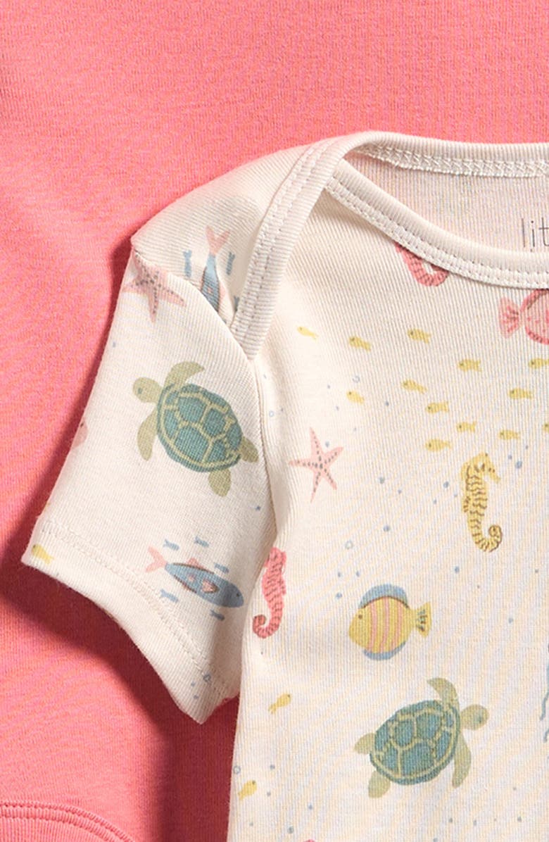 Little Planet Assorted 3-Pack Bodysuits, Alternate, color, Sea Life