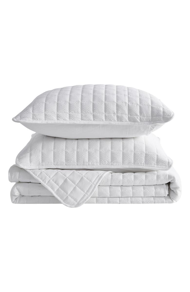 Woven & Weft Seersucker Quilt Set, Main, color, White