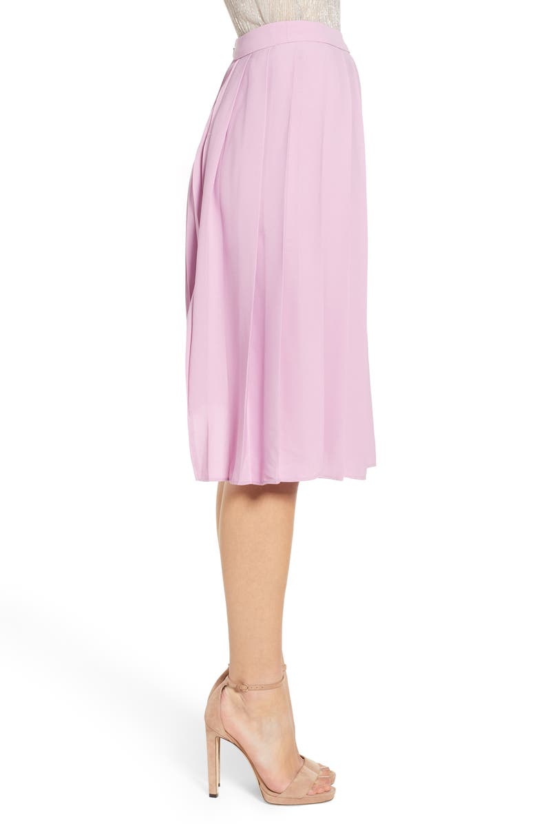Leith Asymmetrical Pleated Faux Wrap Skirt, Alternate, color,