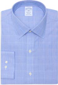Brooks Brothers Regular Fit Plaid Non-Iron Cotton Dress Shirt