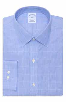 Brooks Brothers Regular Fit Plaid Non-Iron Cotton Dress Shirt