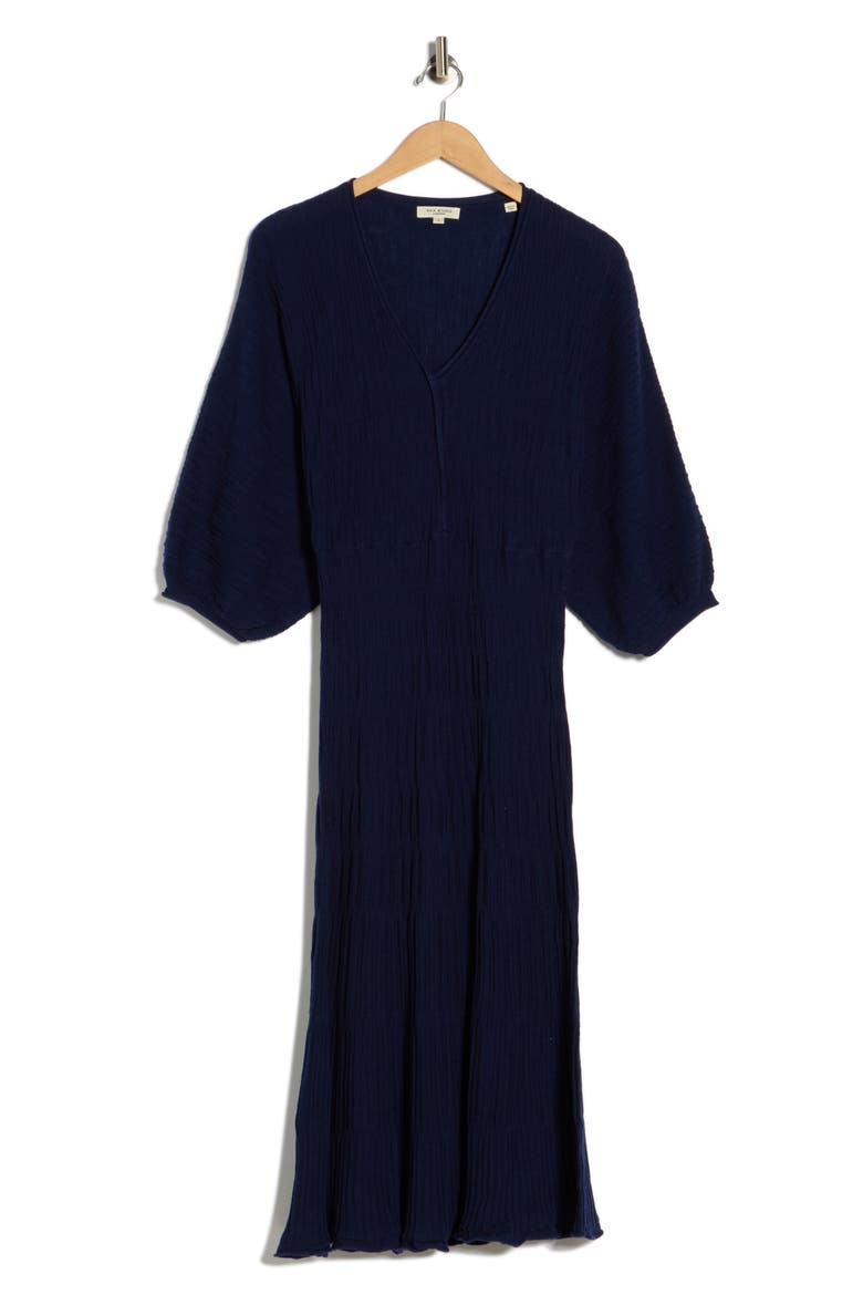 Balloon Sleeve Midi Sweater Dress, Alternate, color, SAPPHIRE BLUE