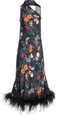 Vasiliki Liya Cannes One Sleeve Silky Maxi Dress