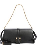 FERRAGAMO Medium Front Flap Leather Crossbody Bag