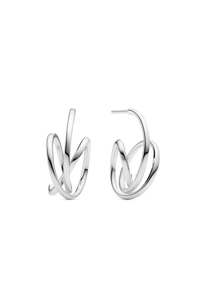 Earrings Spirale Pianura Grande, Main, color, Sterling Silver
