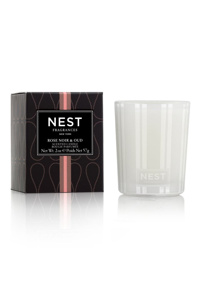 Rose Noir & Oud Scented Candle, Alternate, color, NO COLOR