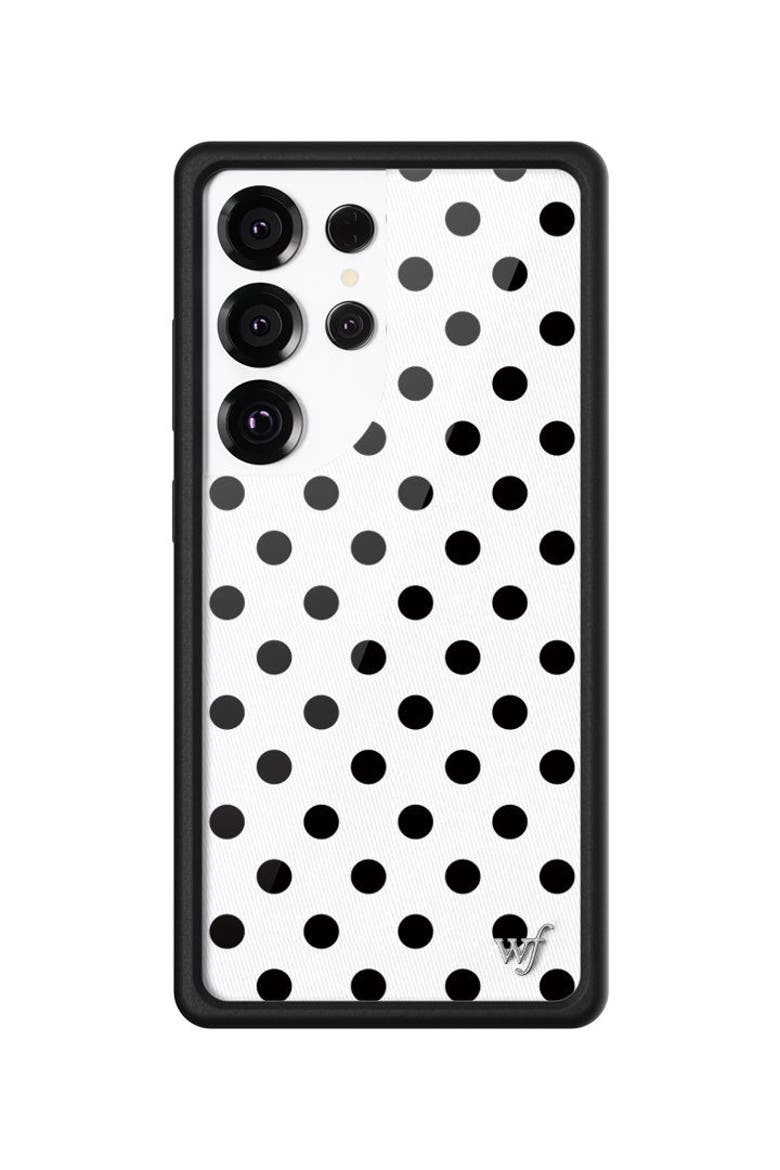 Polka Dot | White and Black Samsung Galaxy S25/S25 Edge/S25 Plus/S25 Ultra Case, Main, color, Galaxy S25 Ultra