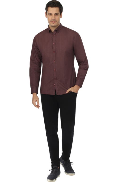 Vustra Maple Grove Print Button-down Shirt In Maroon