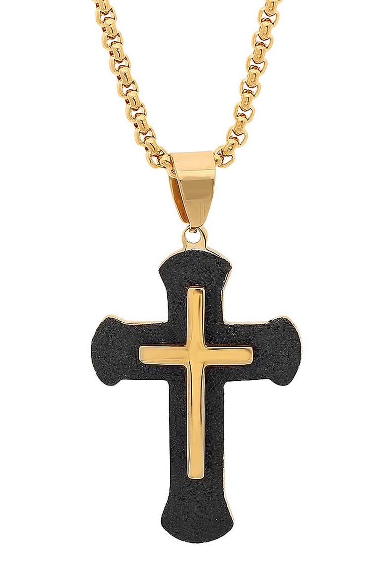 Cross Pendant Necklace, Main, color, GOLD