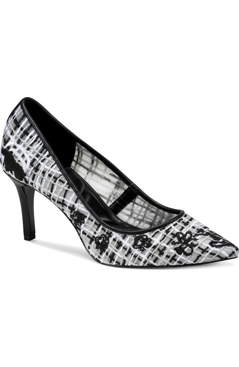 KARL LAGERFELD Royale Whimsy Pointed Toe Pump, Main, color, Black Multi