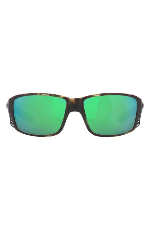 Pargo 60mm Mirrored Polarized Square Sunglasses