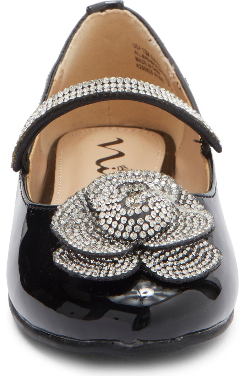 Nina Kids' Izzy Mary Jane Flat, Alternate, color, Black Patent