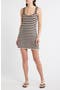 selected Brown/ White Stripe