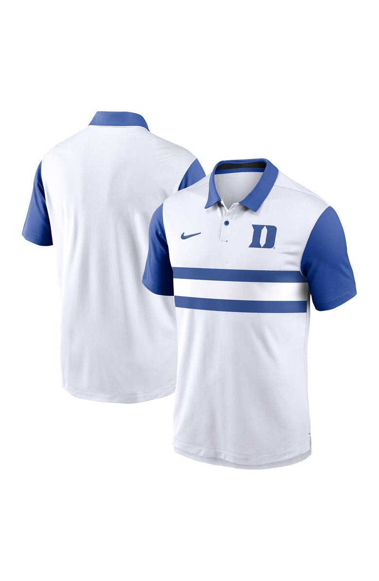 Nike Men's Nike White Duke Blue Devils Primetime Campus Vapor Performance Polo, Main, color, White