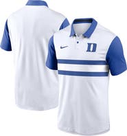 Nike Men's Nike White Duke Blue Devils Primetime Campus Vapor Performance Polo