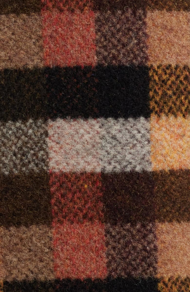 Percival Dovetail Check Merino Wool Snap-Up Overshirt, Alternate, color,