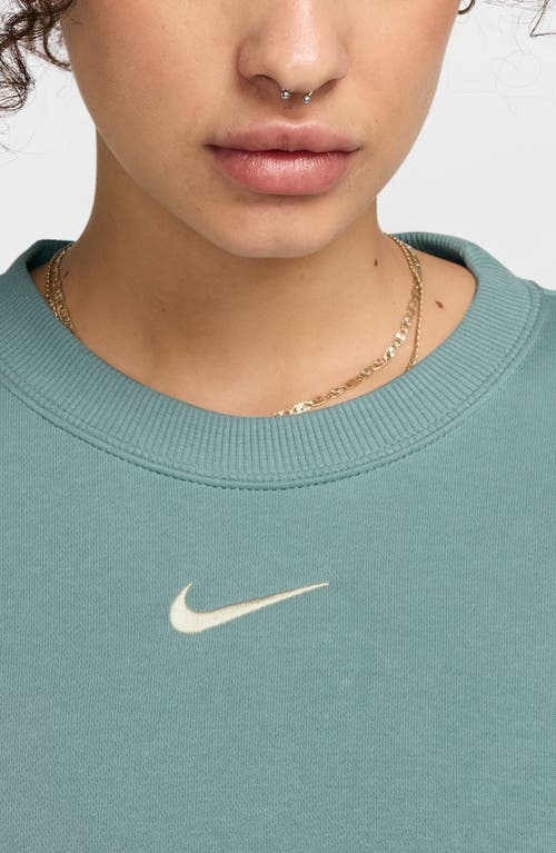 Nike Phoenix Fleece Oversize Crewneck Sweatshirt In Green