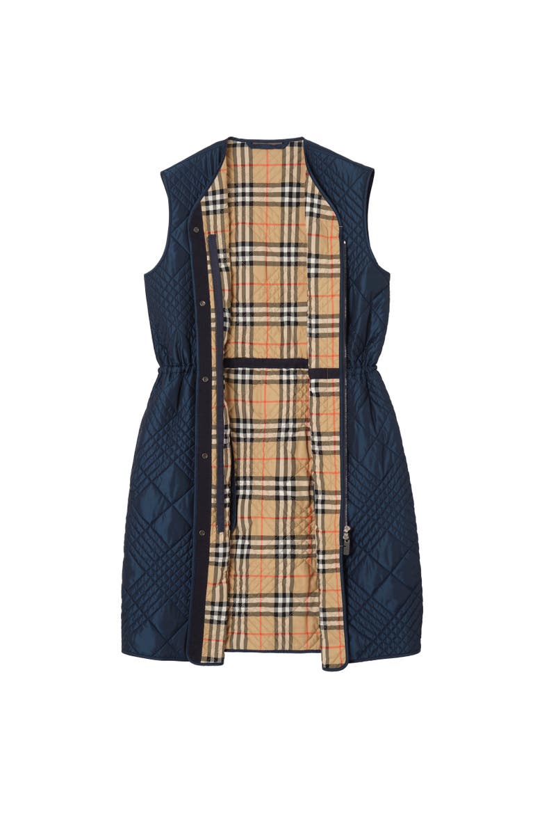 Nylon Blend Walby Gilet, Alternate, color, Silhouette blue