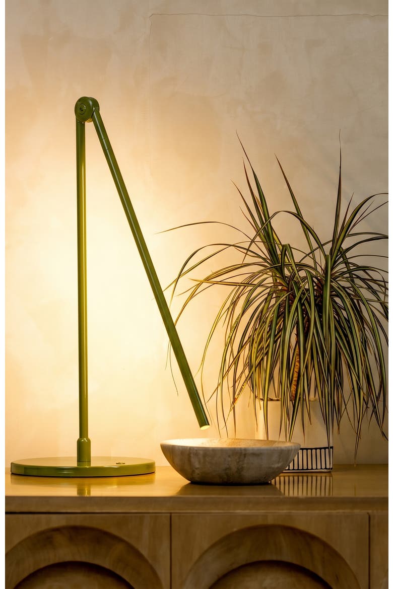 Libra 39" Dimmable LED Modern Desk Lamp with USB Port and Adjustable Lamp Head, Alternate, color, Green