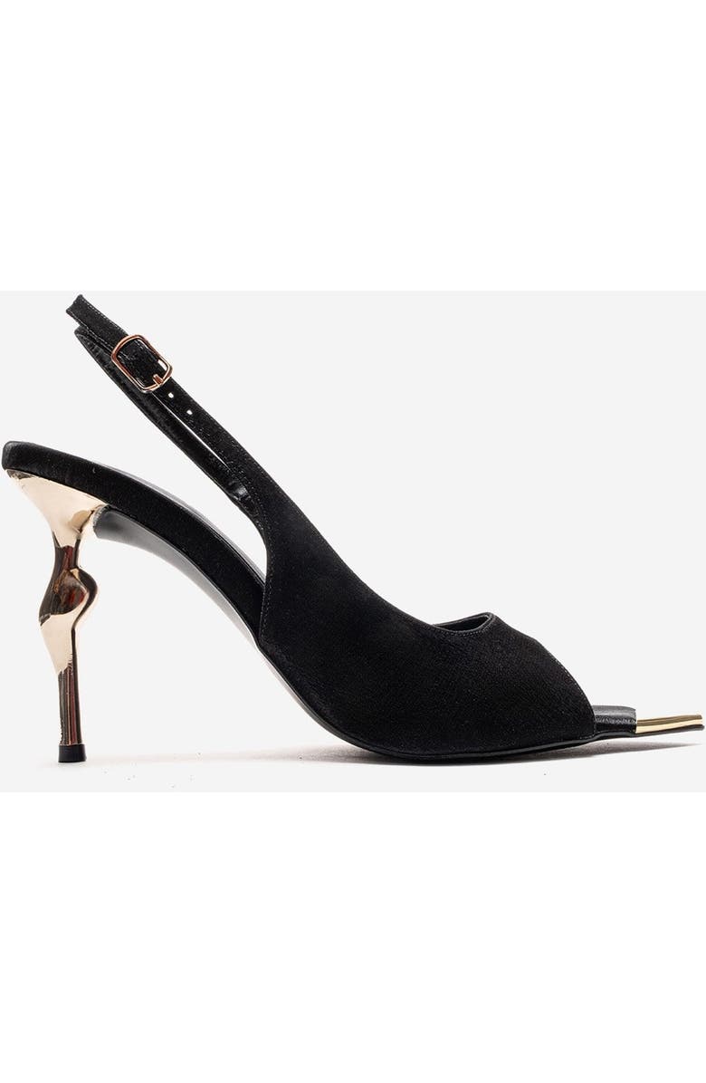 Prologue Shoes Amore Slingback Stiletto Pump, Alternate, color, Black