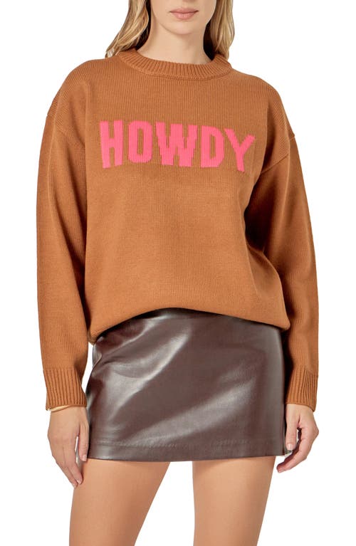 English Factory Statement Sweater In Brown