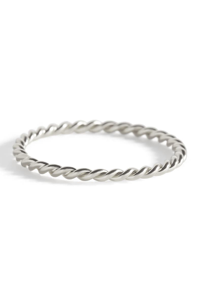 Mint & Lily Dainty Braided Stacking Ring, Alternate, color, 925 Sterling Silver