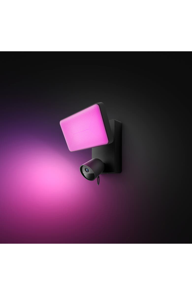 Philips Hue Hue Secure Outdoor Floodlight + Camera Bundle, Alternate, color, Black