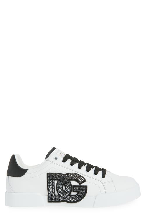Dolce & Gabbana Portofino Rhinestone-embellished Logo Sneakers In Multi