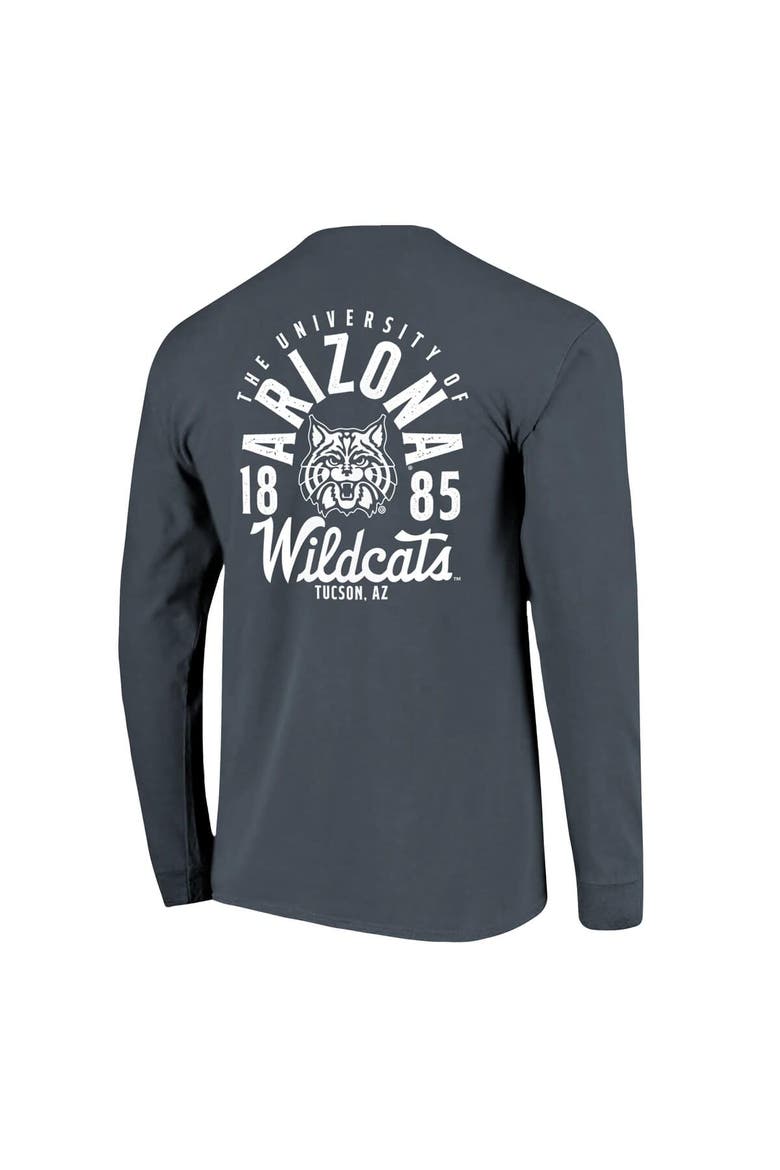 Men's Navy Arizona Wildcats Comfort Colors Mascot Overlay Long Sleeve T-Shirt, Alternate, color, Navy